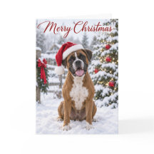 Prettig kerstfeest Boxer Hond Kaart