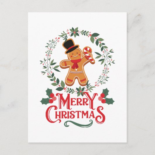 Prettig kerstfeest briefkaart (Voorkant)