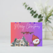 Prettig kerstfeest briefkaart (Staand voorkant)