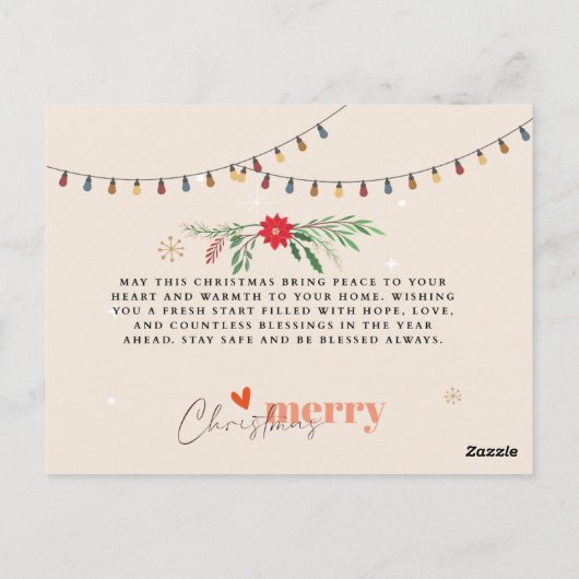🎄Prettig kerstfeest Briefkaart (Achterkant)