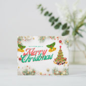 Prettig Kerstfeest Briefkaart (Staand voorkant)