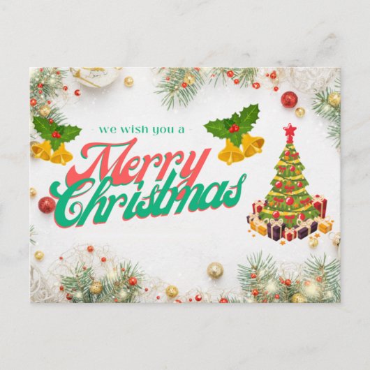 Prettig Kerstfeest Briefkaart (Voorkant)