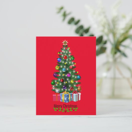 Prettig kerstfeest briefkaart (Staand voorkant)