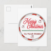 Prettig kerstfeest briefkaart (Voorkant / Achterkant)