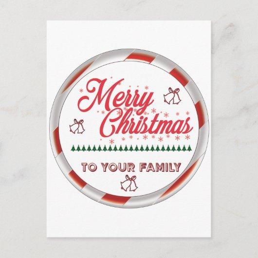 Prettig kerstfeest briefkaart (Voorkant)