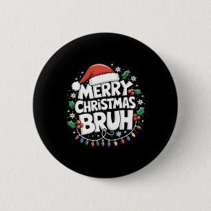 Prettig kerstfeest Broer Gelukkig kerstfeest Famil Ronde Button 5,7 Cm
