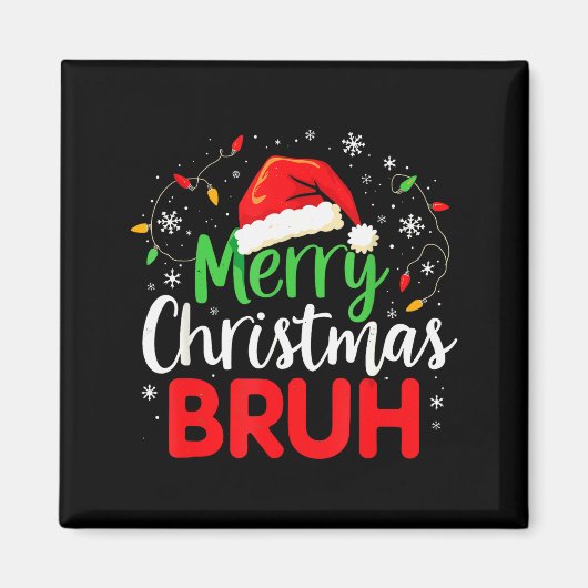 Prettig kerstfeest Broer Grappige Festieve Meme St Magneet (Voorkant)