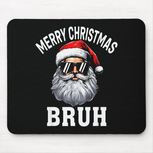 Prettig kerstfeest broer meme grappige uitdrukking muismat (Voorkant)