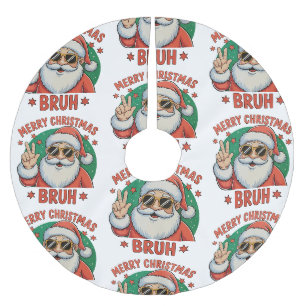 Prettig kerstfeest Bruh Grappige Kerstman Festieve Kerstboom Rok