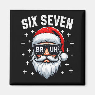 Prettig kerstfeest Bruh Kerstman Gezicht 67 Meme G Magneet