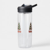 Prettig kerstfeest Buffalo Plaid Bomen Ontwerp-420 Waterfles (Links)