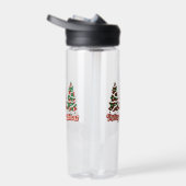 Prettig kerstfeest Buffalo Plaid Bomen Ontwerp-420 Waterfles (Rechts)