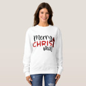 Prettig kerstfeest Buffalo Plaid Religieus Christe Trui (Voorkant volledig)