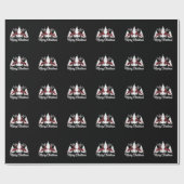 Prettig kerstfeest Buffalo Plaid Schattig Rendier Cadeaupapier (Vlak)