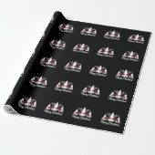 Prettig kerstfeest Buffalo Plaid Schattig Rendier Cadeaupapier (Uitgerold)