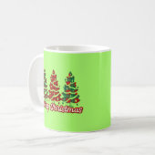 Prettig kerstfeest Buffalo Plaid Trees Design-4201 Koffiemok (Voorkant links)