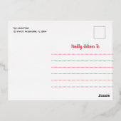 Prettig kerstfeest Buffalo Rood geruit Folie Feestdagen Briefkaart (Achterkant)