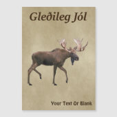 Prettig Kerstfeest - Bull Moose Op Oud Papier (Voorkant)