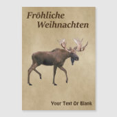 Prettig Kerstfeest - Bull Moose Op Oud Papier (Voorkant)