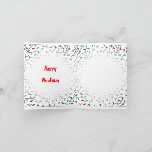 Prettig Kerstfeest Bulldog Groet Kaart (Binnen)