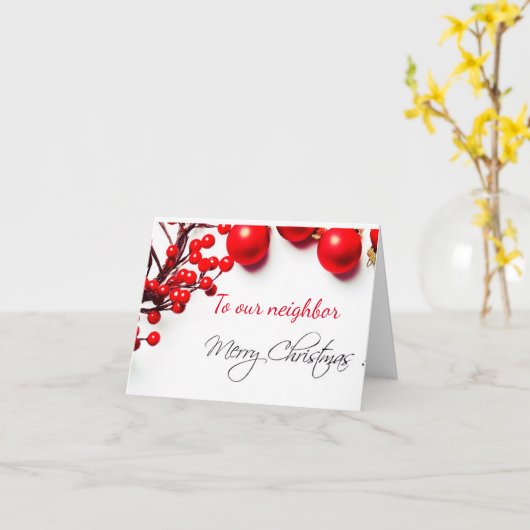 **PRETTIG KERSTFEEST** "BUUR" KAART (Gele Bloem)