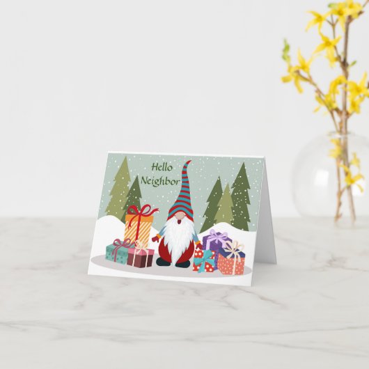 **PRETTIG KERSTFEEST**  "BUUR" KAART (Gele Bloem)