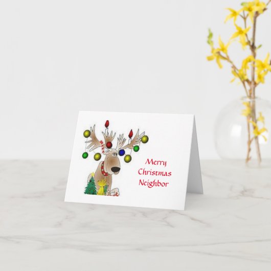 **PRETTIG KERSTFEEST**  "BUUR" KAART (Gele Bloem)