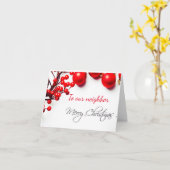 **PRETTIG KERSTFEEST**  "BUURMAN" KAART (Gele Bloem)