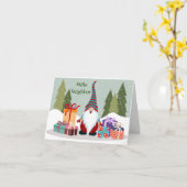 **PRETTIG KERSTFEEST**  "BUURMAN" KAART (Gele Bloem)