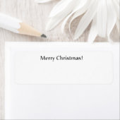 Prettig kerstfeest! bw retouradreslabels etiket (Insitu)