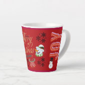 Prettig kerstfeest cadeau latte mok (Rechterhoek)