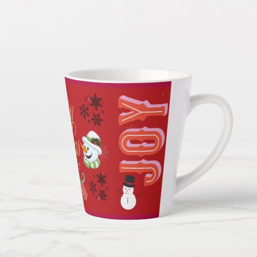 Prettig kerstfeest cadeau latte mok (Rechts)