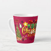 Prettig kerstfeest cadeau latte mok (Linkerhoek)