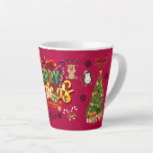 Prettig kerstfeest cadeau latte mok (Rechterhoek)