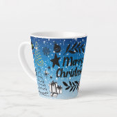 Prettig kerstfeest cadeau latte mok (Linkerhoek)