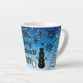 Prettig kerstfeest cadeau latte mok (Rechterhoek)