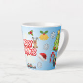 Prettig kerstfeest cadeau latte mok (Rechterhoek)