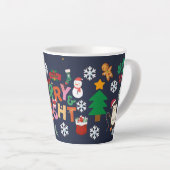 Prettig kerstfeest cadeau latte mok (Rechterhoek)