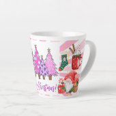 Prettig kerstfeest cadeau latte mok (Rechterhoek)