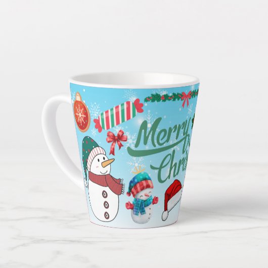 Prettig kerstfeest cadeau latte mok (Linkerhoek)