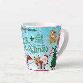 Prettig kerstfeest cadeau latte mok (Rechterhoek)