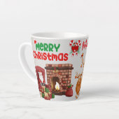 Prettig kerstfeest cadeau latte mok (Linkerhoek)