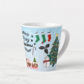 Prettig kerstfeest cadeau latte mok (Rechterhoek)