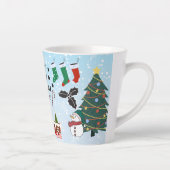 Prettig kerstfeest cadeau latte mok (Rechts)