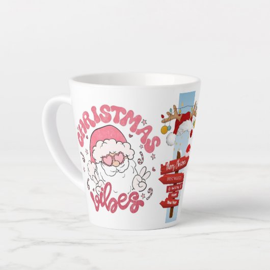 Prettig kerstfeest cadeau latte mok (Linkerhoek)