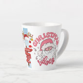 Prettig kerstfeest cadeau latte mok (Rechterhoek)