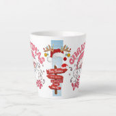 Prettig kerstfeest cadeau latte mok (Voorkant)