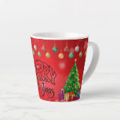 Prettig kerstfeest cadeau latte mok (Rechterhoek)