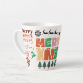 Prettig kerstfeest cadeau latte mok (Linkerhoek)