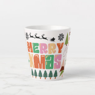 Prettig kerstfeest cadeau latte mok